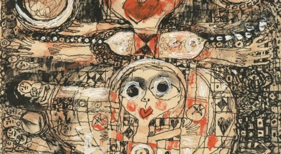 La lune à Brotinha, encre de Chine et gouache sur papier, 1961, 22,8 x 21 cm