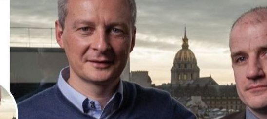 Capture d'écran du compte twitter de Richard Chamaret - Bruno Le Maire est au centre