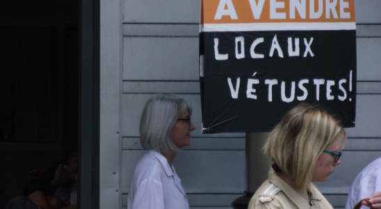Le local des Urgences au CH de Laval lors d'une manifestation en 2019 - © leglob-journal.fr
