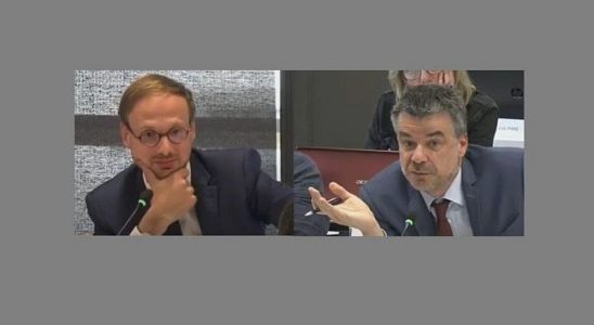 Florian Bercault et Yannick Borde en débat à propos de la plateforme rail route de Saint Berthevin