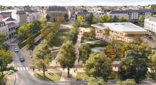 La place du 11 novembre vue de dessus