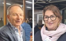 Jean-Pierre Thiot et Brigitte Guillardeau Marchand à l'Huisserie - © leglob-journal.fr