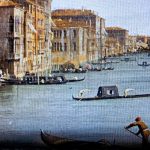 Le Venise du XVIII ème siècle, au déjà trafic intense - Huile sur toile
