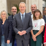 Guillaume Garot avec ses colistiers du Printemps des PDL - Image Printemps PDL