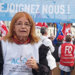 Solange Connan de l'ACCDM lors d'une manifestation récente - © leglob-journal.fr
