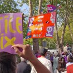 Lors de la marche contre le "permis de tuer" qui s'est arrêté devant le commissariat de Laval - © leglob-journal.fr